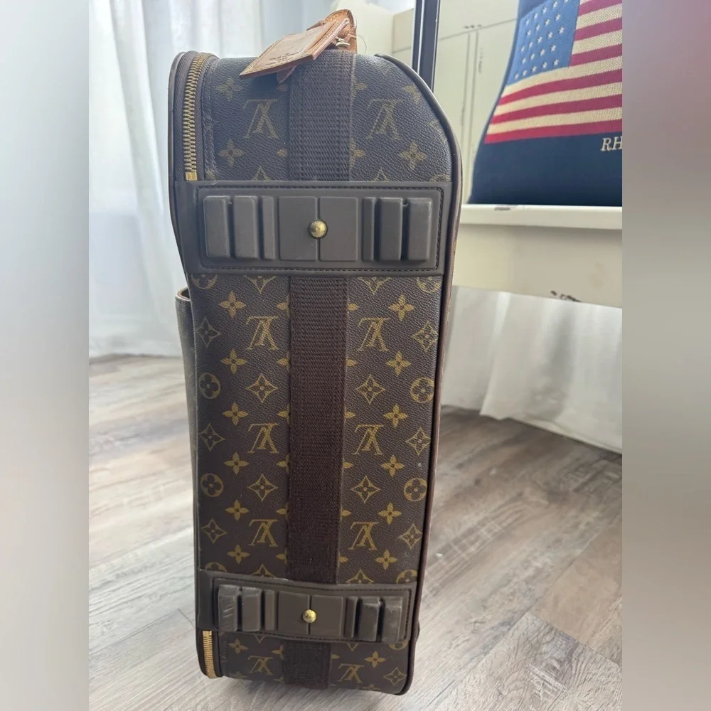Louis Vuitton Brown and Tan Monogram Suitcase